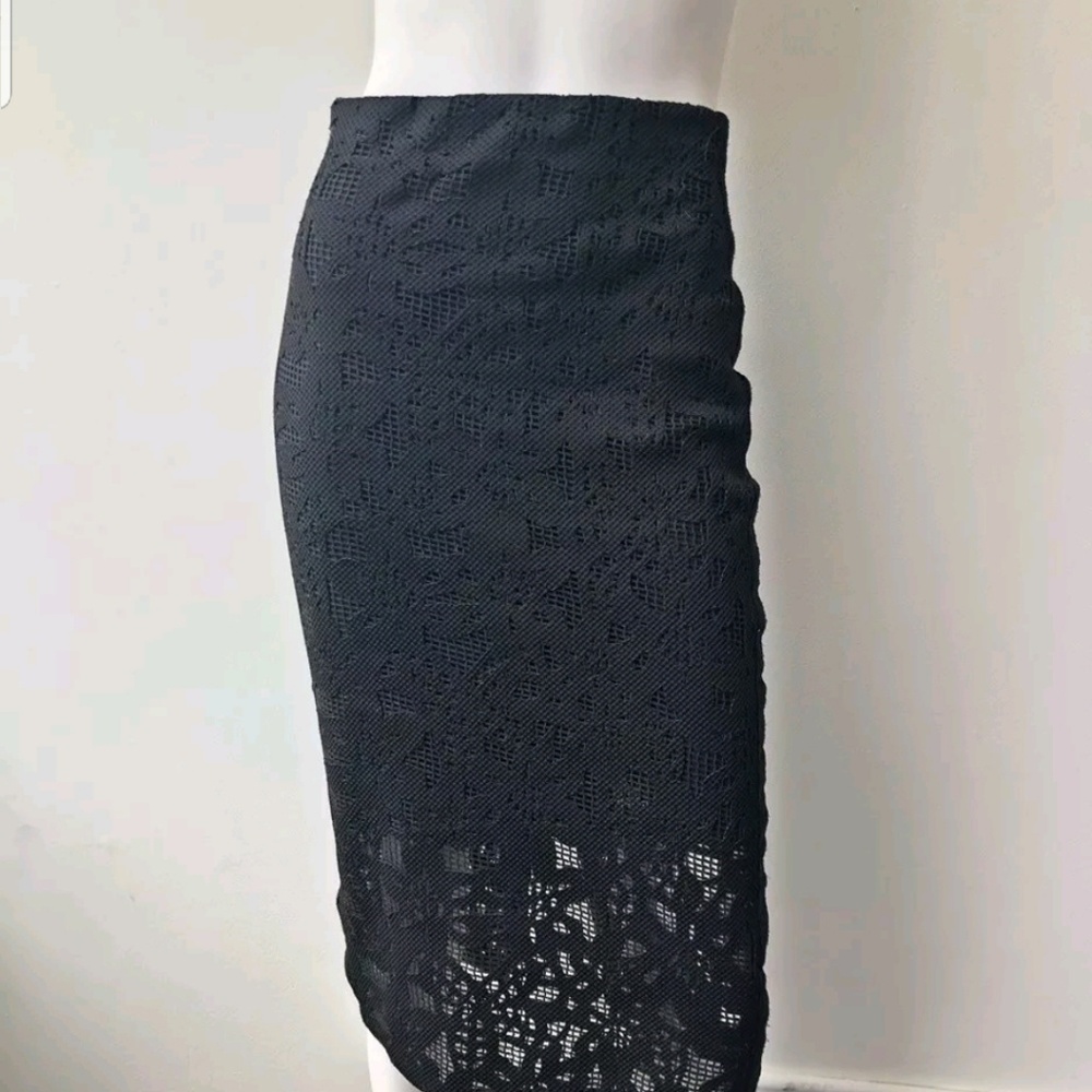 Rebecca Taylor Black Lace Skirt Size 0